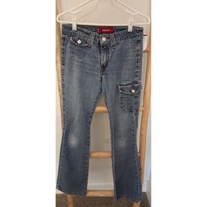 Levi's 518 Superlow Size 3 Junior Vtg Y2k bootcut flare light wash side pocket
